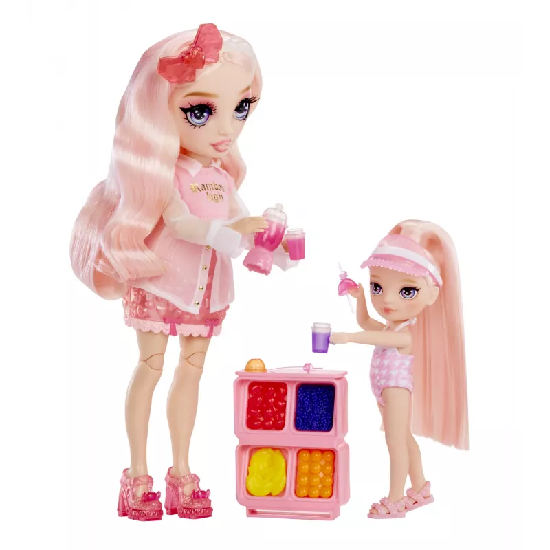 Rainbow High Little Pool Day with Blush Playset, Moenukk, Naine, 4 a, 140 mm, Mitmevärviline