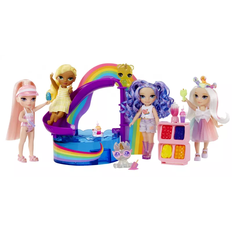 Rainbow High Little Pool Day with Blush Playset, Moenukk, Naine, 4 a, 140 mm, Mitmevärviline