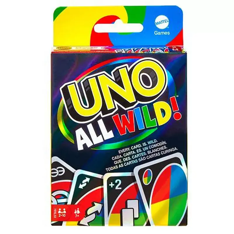 Kaardimäng MATTEL Games UNO All Wild — pere kaardimäng, soovitatav vanus 7+