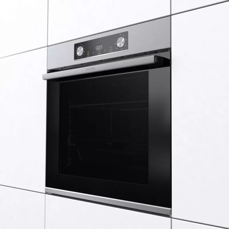 Sisseehitatud elektriahi Gorenje BIGSPACE 77 L 3500 W — valge, puute- ja pöördnupud, halogeenlamp