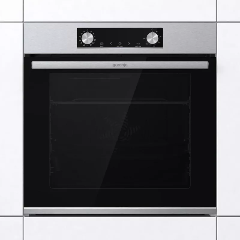 Sisseehitatud elektriahi Gorenje BIGSPACE 77 L 3500 W — valge, puute- ja pöördnupud, halogeenlamp