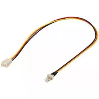Goobay PC-ventilaatori toitepikenduskaabel, 3-kontaktilise isas-/emapistiku ühendusega, 0,3 m