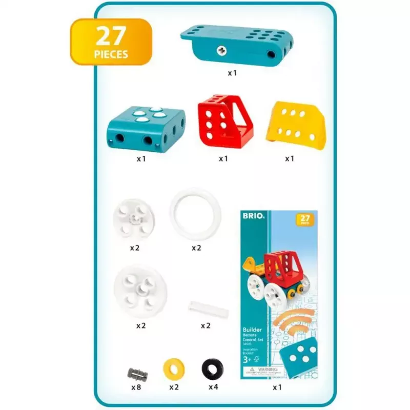Ravensburger BRIO Builder auto kaugjuhtimispuldiga — ehitamismänguasja komplekt, kaugjuhitav sõiduk