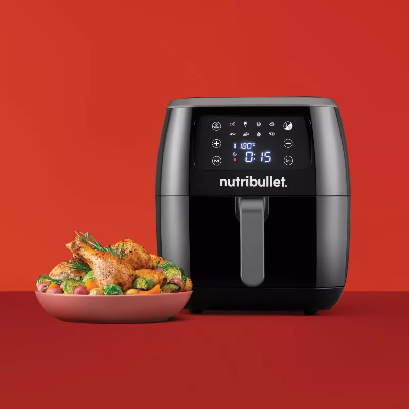 Kuumaõhufritüür NUTRIBULLET XXL Digital õhufritüür 7 L 1800 W Must, 8 programmi, puutjuhtimine