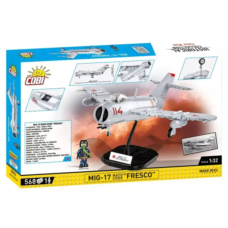 Ehitusmänguasi Cobi MiG-17 NATO Code Fresco mudel 5823 – Cobi klotsikomplekt