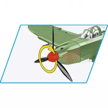 Ehituskomplekt Cobi Bell P-39Q Airacobra oliivroheline mudelikomplekt Cobi poolt