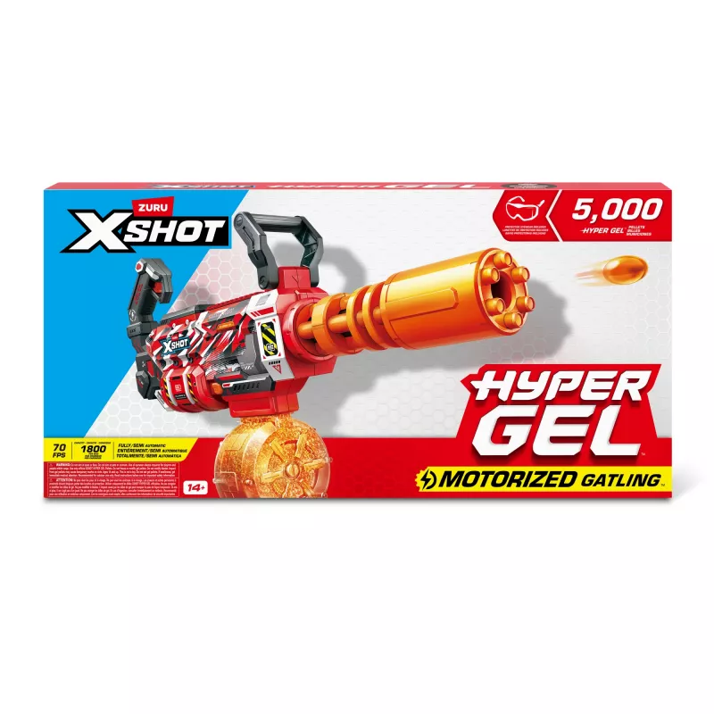 Gel blaster Zuru XSHOT Hyper Gel Gattlin Blaster — kiirlaskev mängurelv pöörleva rauaga