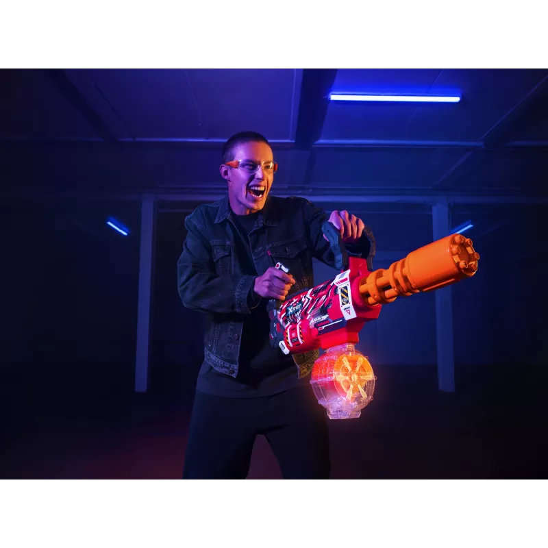 Gel blaster Zuru XSHOT Hyper Gel Gattlin Blaster — kiirlaskev mängurelv pöörleva rauaga
