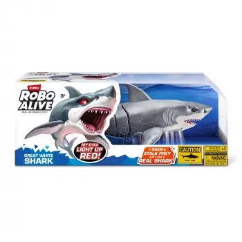 Mänguasi robothai Zuru Robo Alive Great White Shark 71126 — vee mängimiseks mõeldud interaktiivne patareitoitega kuju
