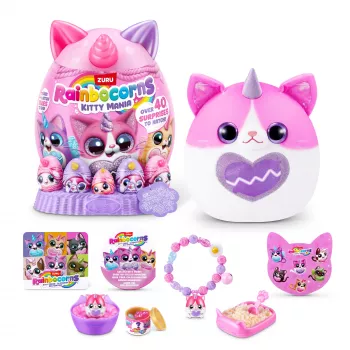 Plush Animal Toy Zuru Rainbocorns Kitty Mania, mitmevärviline, vanusele 3+
