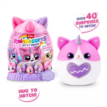 Plush Animal Toy Zuru Rainbocorns Kitty Mania, mitmevärviline, vanusele 3+