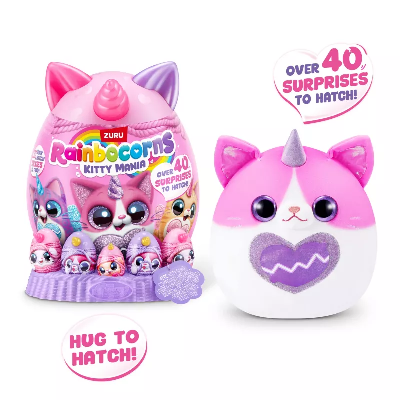 Plush Animal Toy Zuru Rainbocorns Kitty Mania, mitmevärviline, vanusele 3+