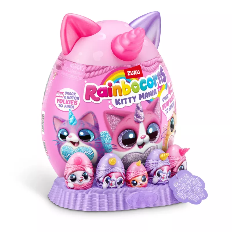 Plush Animal Toy Zuru Rainbocorns Kitty Mania, mitmevärviline, vanusele 3+