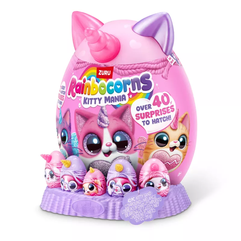 Plush Animal Toy Zuru Rainbocorns Kitty Mania, mitmevärviline, vanusele 3+