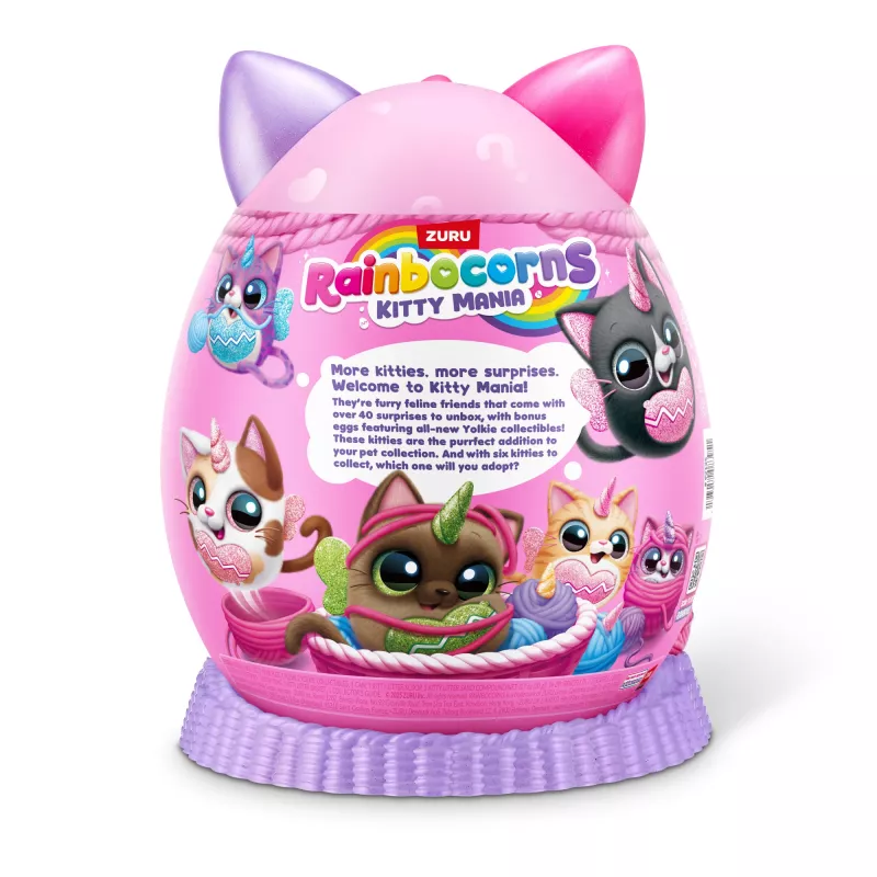 Plush Animal Toy Zuru Rainbocorns Kitty Mania, mitmevärviline, vanusele 3+