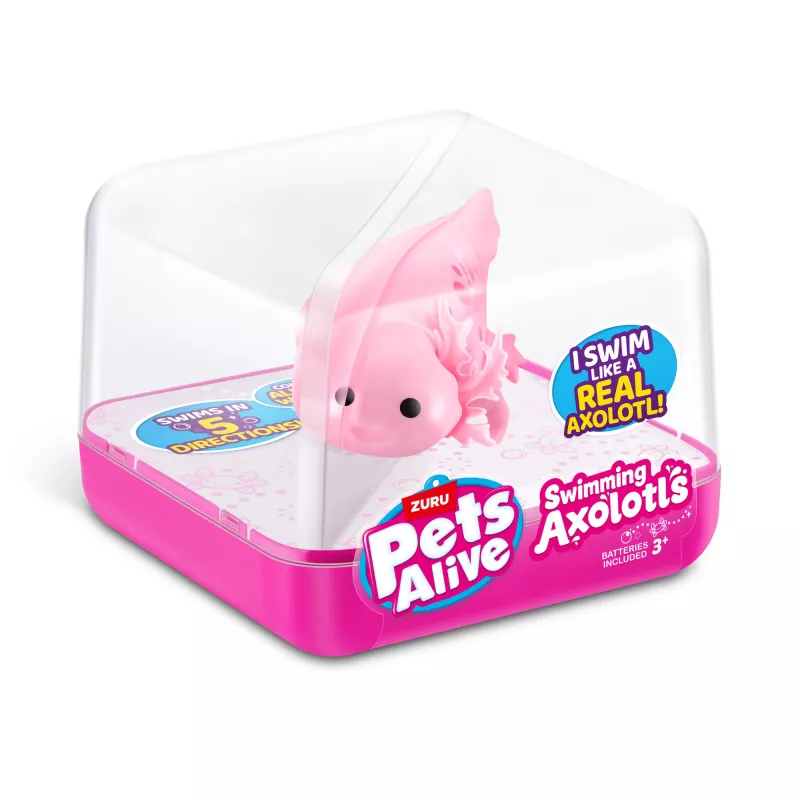 Pehme mänguasi Zuru Pets Alive Swimming Axolotls, kaisukassist mänguasja suurus, mudel 9556UQ1