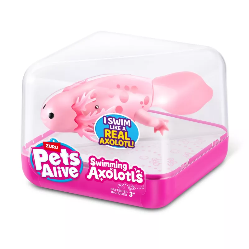 Pehme mänguasi Zuru Pets Alive Swimming Axolotls, kaisukassist mänguasja suurus, mudel 9556UQ1