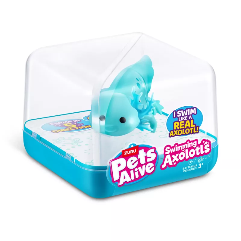 Pehme mänguasi Zuru Pets Alive Swimming Axolotls, kaisukassist mänguasja suurus, mudel 9556UQ1