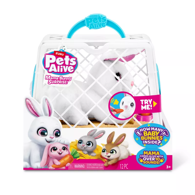 Pehme mänguasi Zuru Mama Bunny & Baby Surprise, interaktiivne pehmepaar, sortiment