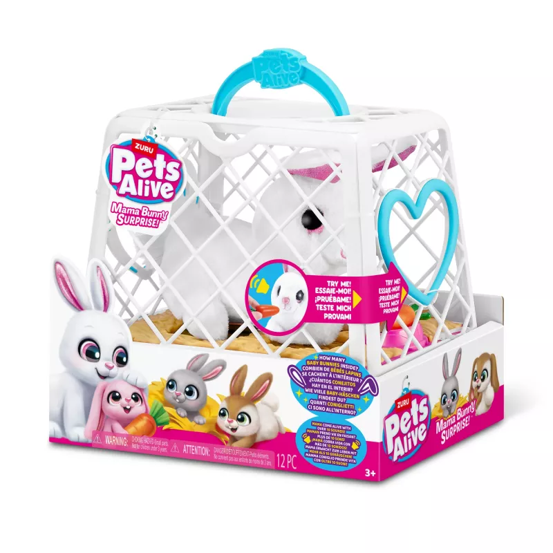 Pehme mänguasi Zuru Mama Bunny & Baby Surprise, interaktiivne pehmepaar, sortiment