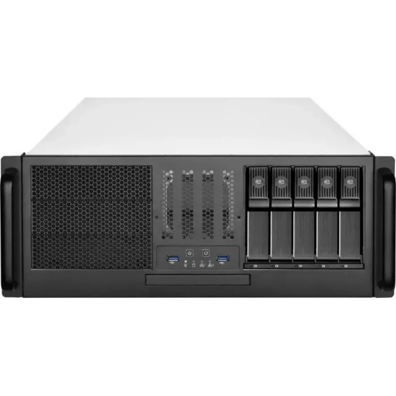 Rack-korpus SILVERSTONE SST-RM41-H08 8 pesaga 1U serverikorpus — kompaktne rack-kinnitusega korpus