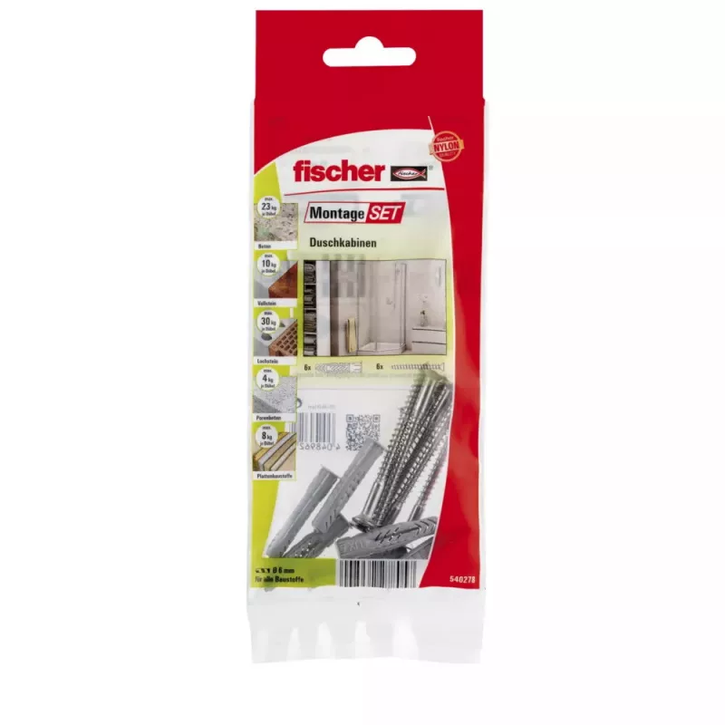 Kruvi- ja tüüblikomplekt Fischer MontageSet B 6 tk