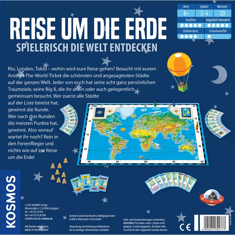 Kosmos Reise um die Erde Spielerisch die Welt entdecken Lauamäng Reisimine/Seiklus