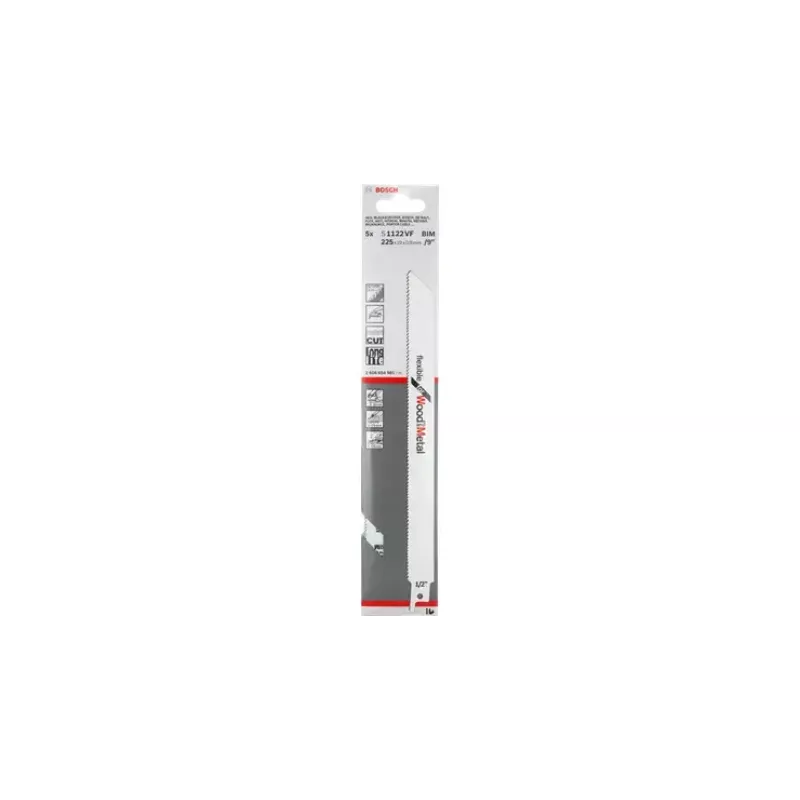 Sabre-saeleht Bosch S 1122 VF Bimetal 22,5 cm 10-14 TPI
