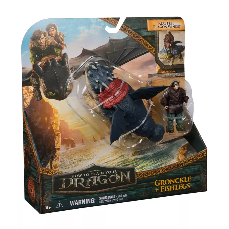 Tegevuskujude komplekt Spinmaster – DreamWorks Dragons: Gronckle & Fishlegs, mitmevärviline, vanusele 4+