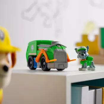 PAW Patrol, Rocky taaskasutusauto, mänguauto koos kogutava action-figuuriga, säästlikult toodetud laste mänguasjad poistele ja tüdrukutele alates 3. eluaastast