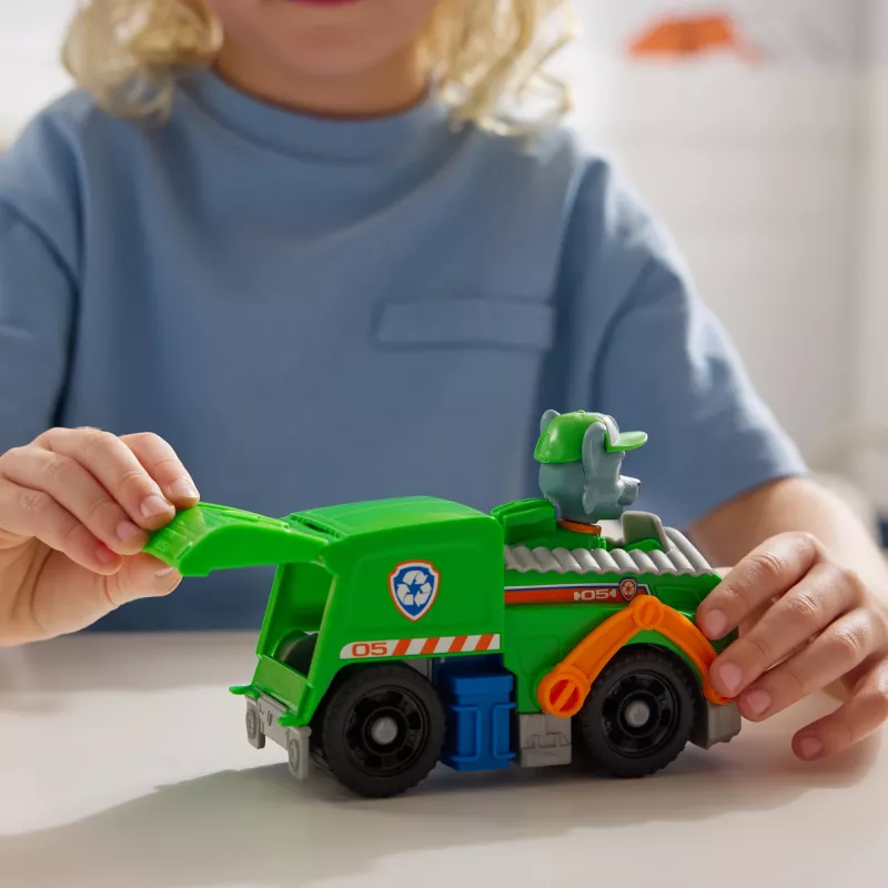 PAW Patrol, Rocky taaskasutusauto, mänguauto koos kogutava action-figuuriga, säästlikult toodetud laste mänguasjad poistele ja tüdrukutele alates 3. eluaastast