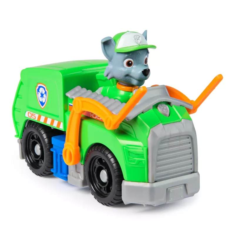 PAW Patrol, Rocky taaskasutusauto, mänguauto koos kogutava action-figuuriga, säästlikult toodetud laste mänguasjad poistele ja tüdrukutele alates 3. eluaastast
