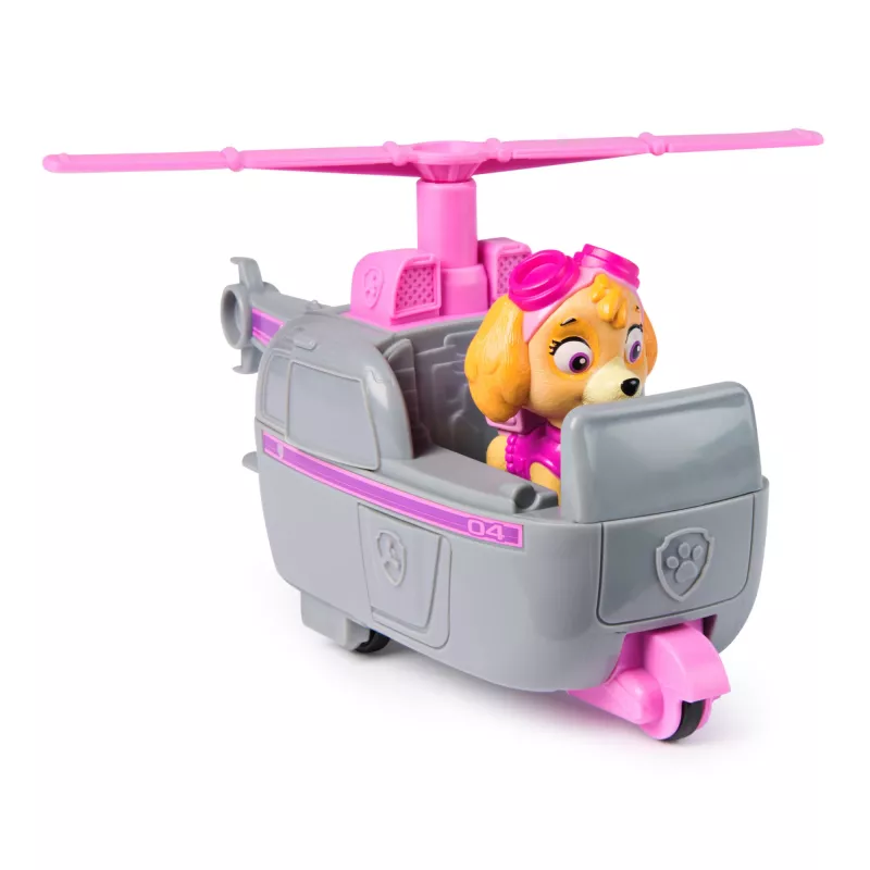 PAW Patrol, Skye kopter, mänguauto koos kogutava figuuriga, jätkusuutlikult disainitud laste mänguasi poistele ja tüdrukutele vanuses 3+