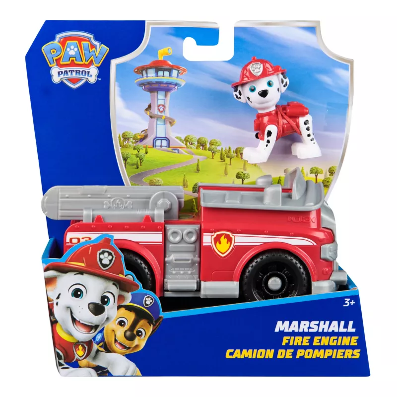 PAW Patrol, Marshalli tuletõrjeauto, mänguauto kogutava action-figuuriga, jätkusuutlikult toodetud mänguasjad poistele ja tüdrukutele alates 3. eluaastast