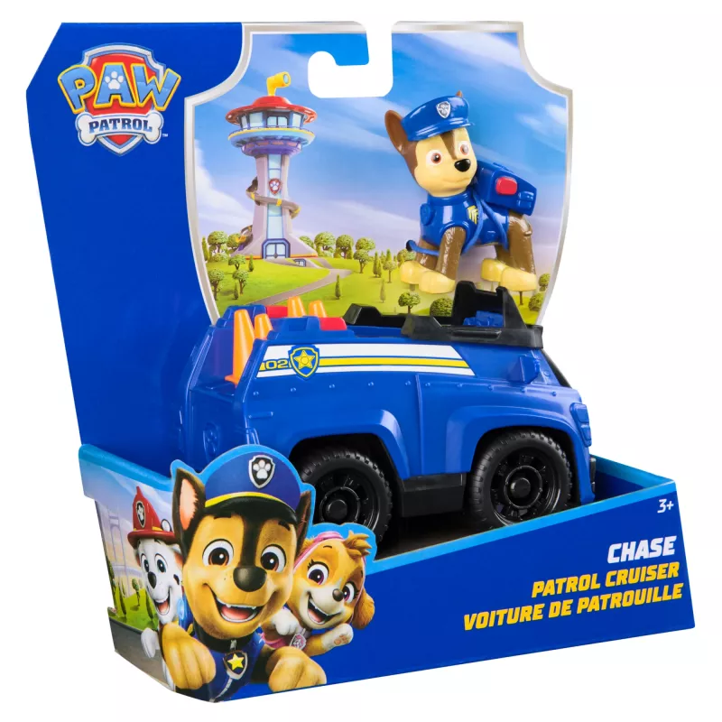 PAW Patrol, Chase’i patrullauto, mänguauto kogumisfiguuriga, keskkonnateadlikud laste mänguasjad poistele ja tüdrukutele alates 3. eluaastast