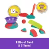 Laste kineetilise liiva komplekt Spinmaster Mold n’ Flow 1,5 naela punane ja türkiissinine 3 tööriistaga (alates 3. eluaastast)