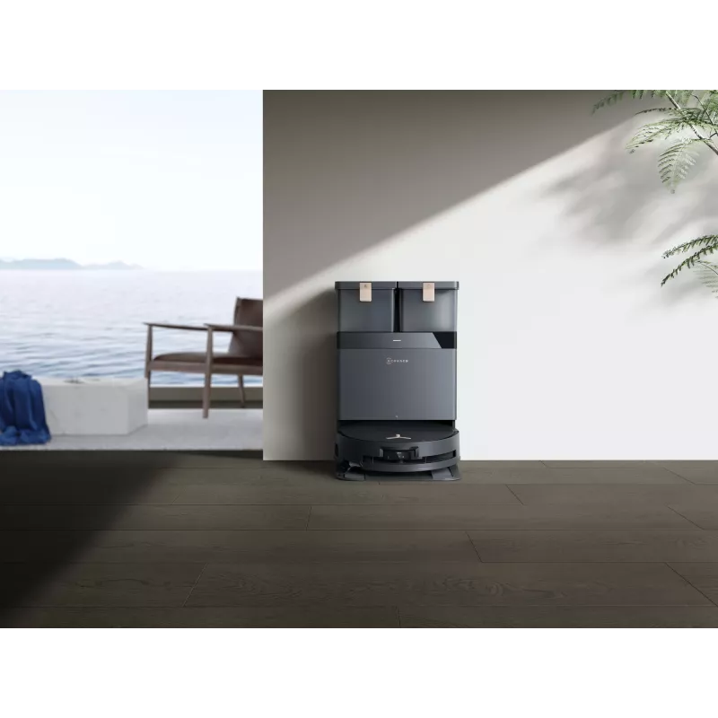 Robot-tolmuimeja Ecovacs Deebot X8 Pro Omni, must, tolmukott 0,22 l, tööaeg 145 min, liitiumioonaku 6400 mAh