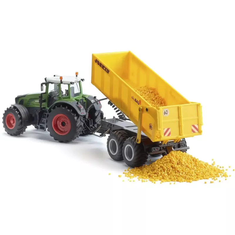 Mängutraktor Siku Fendt 939 koos Joskini haagisega, valatud metallist, mõõtkavas 1:32