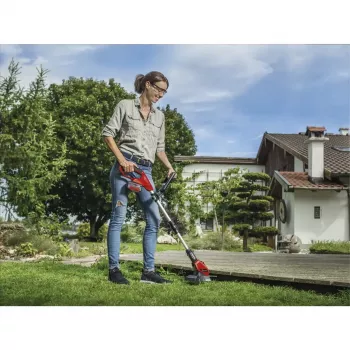 Juhtmeta muruniiduki ja murutrimmeri komplekt EINHELL GE-CM 18/30 + GE-CT 18, punane/must, Li-ioon 4,0 Ah