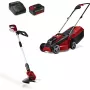 Juhtmeta muruniiduki ja murutrimmeri komplekt EINHELL GE-CM 18/30 + GE-CT 18, punane/must, Li-ioon 4,0 Ah