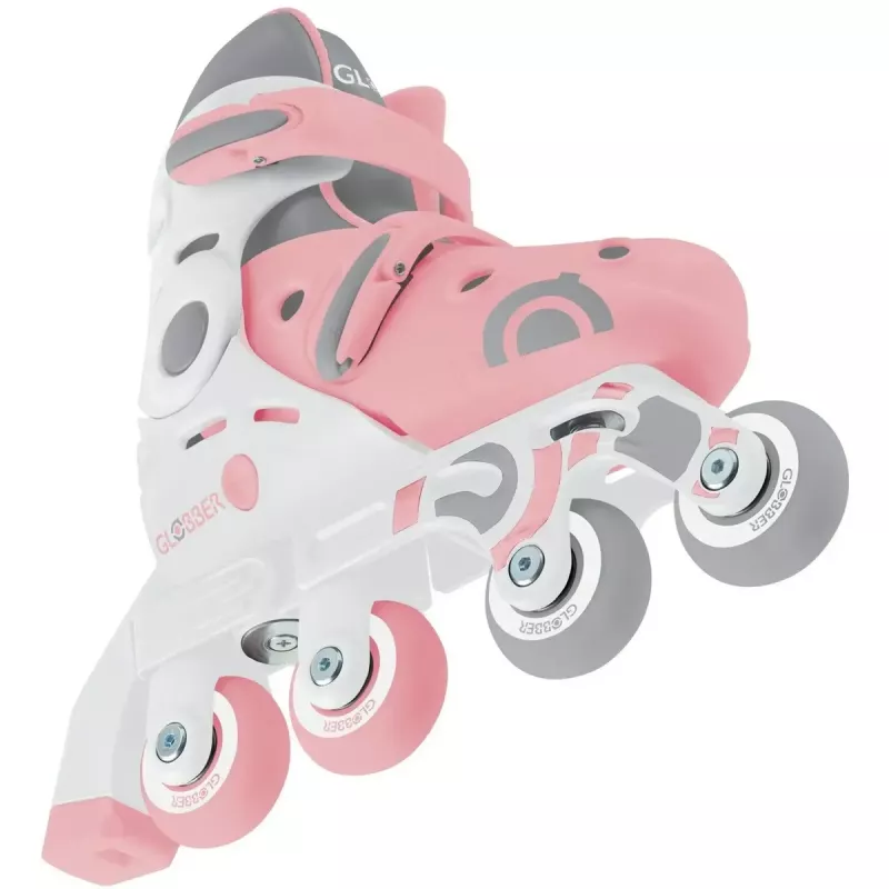 Laste õppimisuisud GLOBBER 2 in 1 suurus 30–33 roosa – reguleeritav algajate inline/quad komplekt