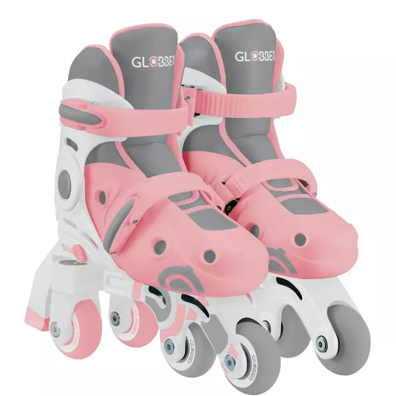 Laste õppimisuisud GLOBBER 2 in 1 suurus 30–33 roosa – reguleeritav algajate inline/quad komplekt