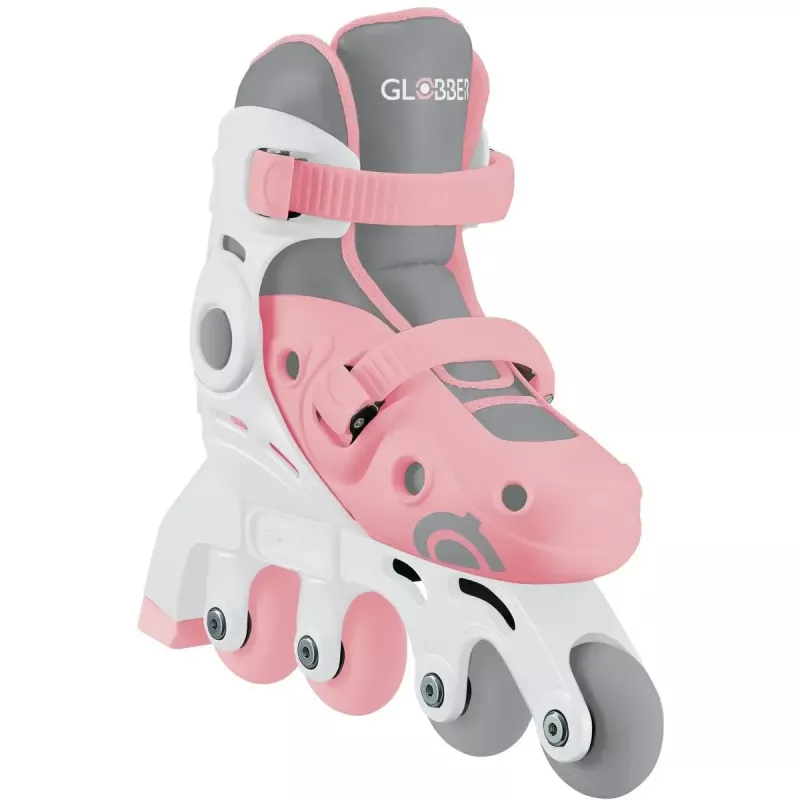 Laste õppimisuisud GLOBBER 2 in 1 suurus 30–33 roosa – reguleeritav algajate inline/quad komplekt