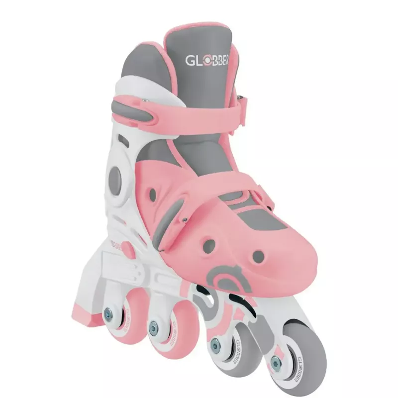 Laste õppimisuisud GLOBBER 2 in 1 suurus 30–33 roosa – reguleeritav algajate inline/quad komplekt