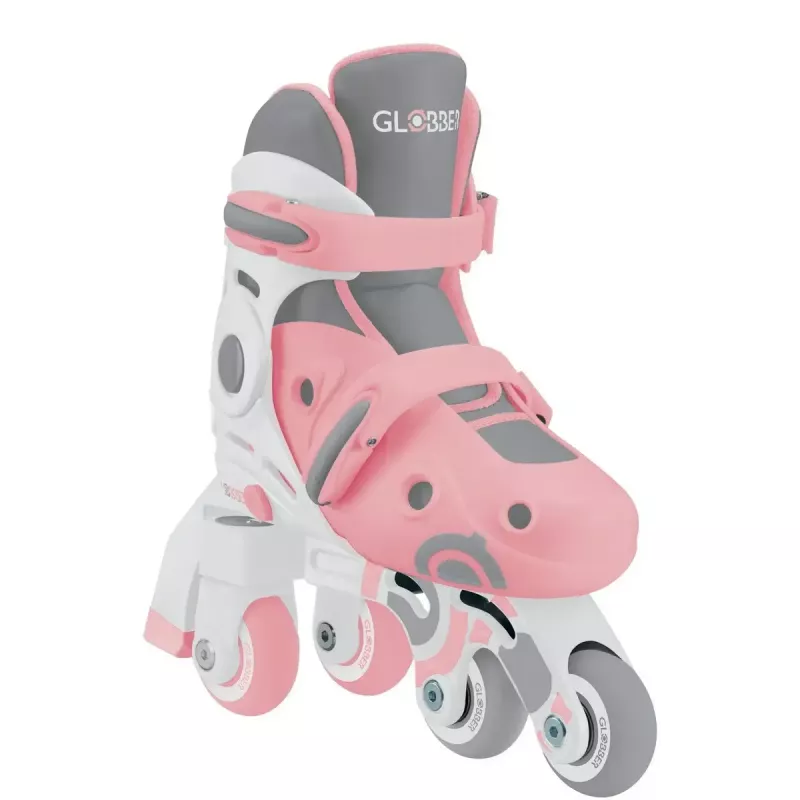Laste õppimisuisud GLOBBER 2 in 1 suurus 30–33 roosa – reguleeritav algajate inline/quad komplekt