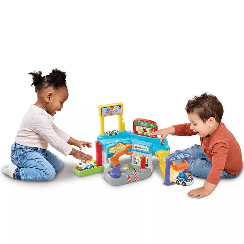 VTech Tut Tut Baby Flitzer Car Workshop mängukomplekt - interaktiivsed mänguautod ja garaaž
