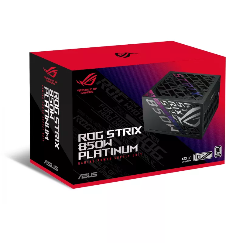 ASUS ROG -STRIX-850P-GAMING toiteplokk 850 W 20+4 pin ATX ATX Must