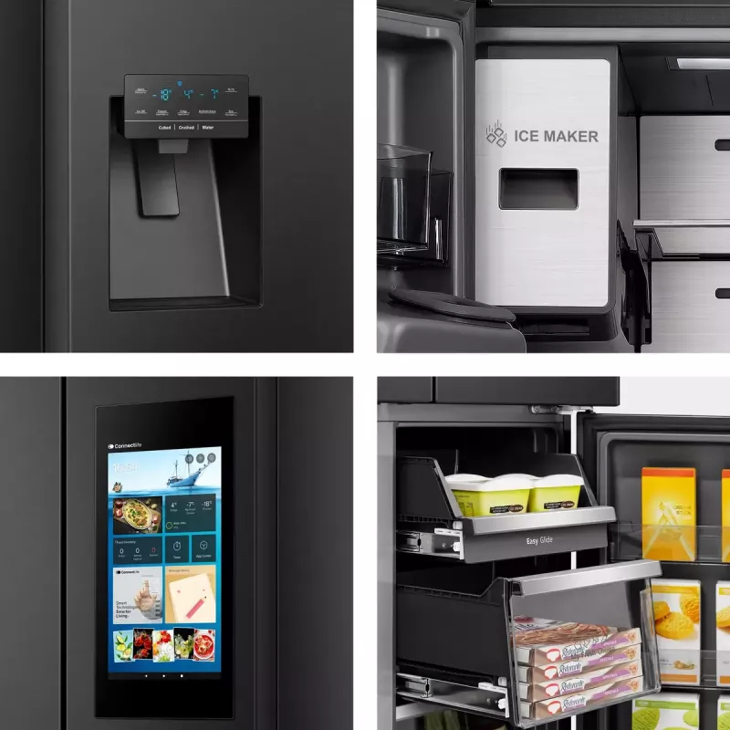 Hisense ristkülmik RQ760N4IFE – seisev mitme uksega, 577 L kogumaht, must