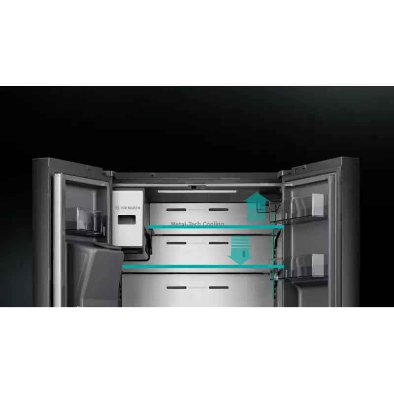 Hisense ristkülmik RQ760N4IFE – seisev mitme uksega, 577 L kogumaht, must