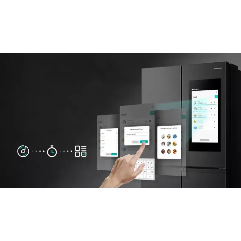Hisense ristkülmik RQ760N4IFE – seisev mitme uksega, 577 L kogumaht, must